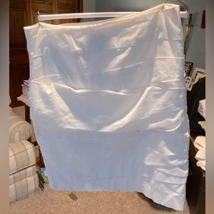WHBM ruched white skirt, size 14
